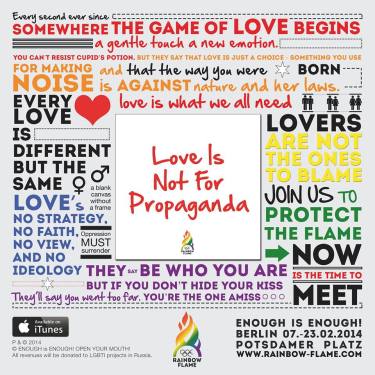 Love Is Not For Propaganda, by RAINBOW FLAME